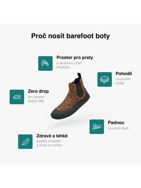 Dámské Barefoot Chelsea GROUNDIES® SIENNA Leopardí