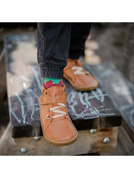 PEGRES CELOROČKY Skinny SBF62 Hnědá | Dětské celoroční barefoot boty