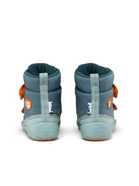 AFFENZAHN MIDBOOT VEGAN COMFY BUNNY Green | Dětské barefoot zateplené boty