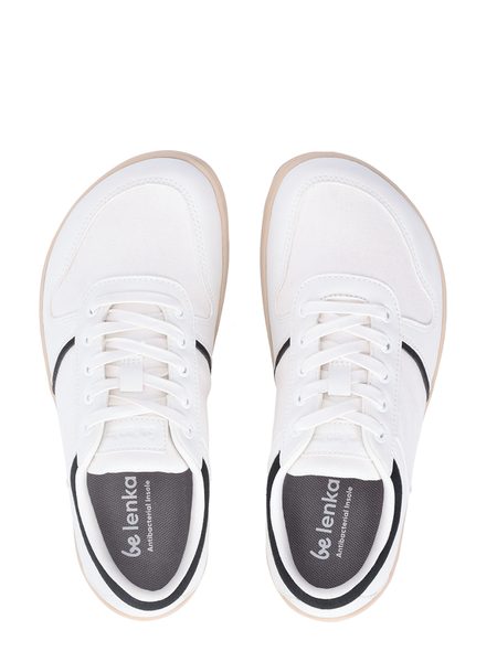 Adidași barefoot Be Lenka Echo alb și negru vegan