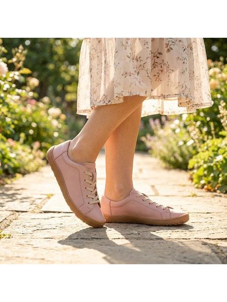 FRODDO TENISKY LEATHER LACES Pink III | Barefoot tenisky