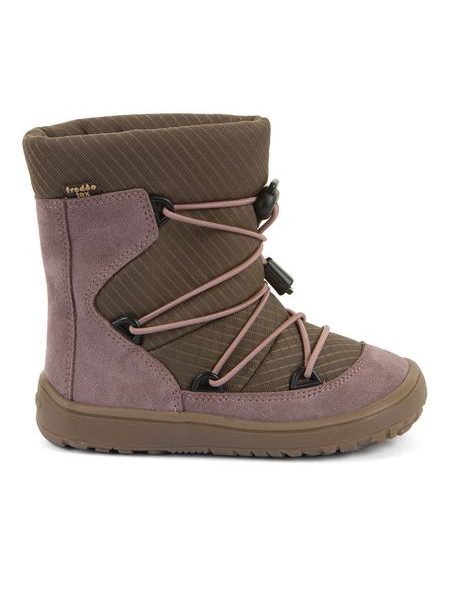 Dětské barefoot zimní boty FRODDO ZIMNÍ TEX TRACK WOOL tmavě růžové