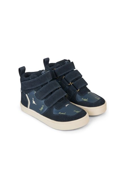 BUNDGAARD NERO MINI Navy Dino | Dětské celoroční barefoot boty
