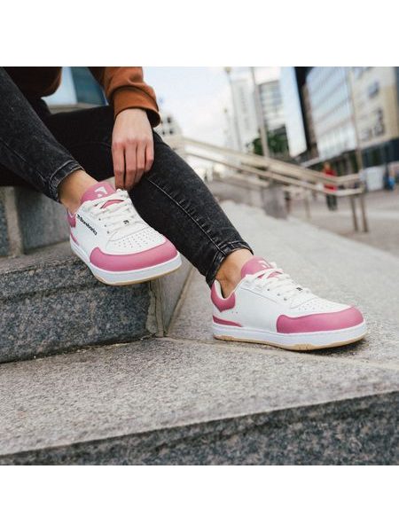 Ténis barefoot Barebarics Wave branco e rosa