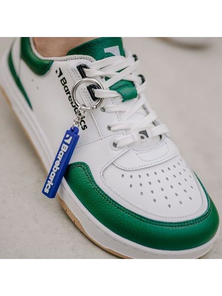 Adidași barefoot Barebarics Wave albi cu verde închis