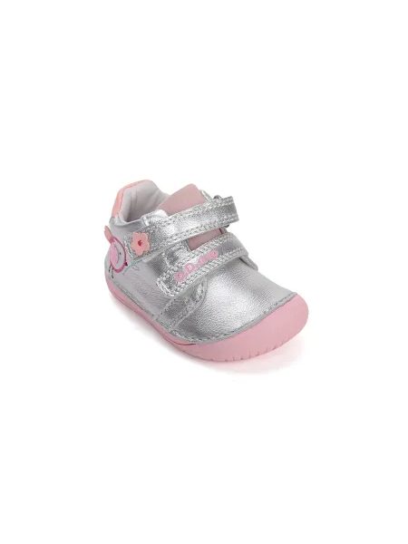 Dětské barefoot tenisky D.D.STEP S070-61646 Stříbrné ptáček