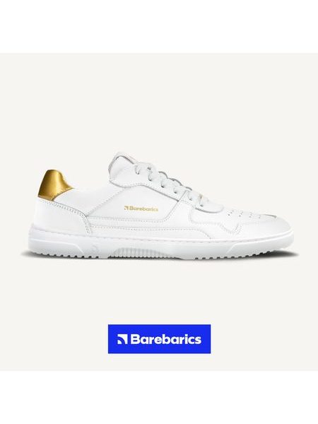 Боси маратонки Barebarics Zing, бели и златисти
