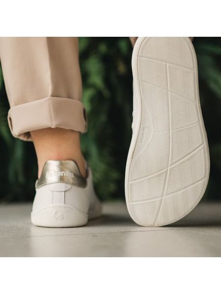 Adidași barefoot Be Lenka Royale albi cu auriu
