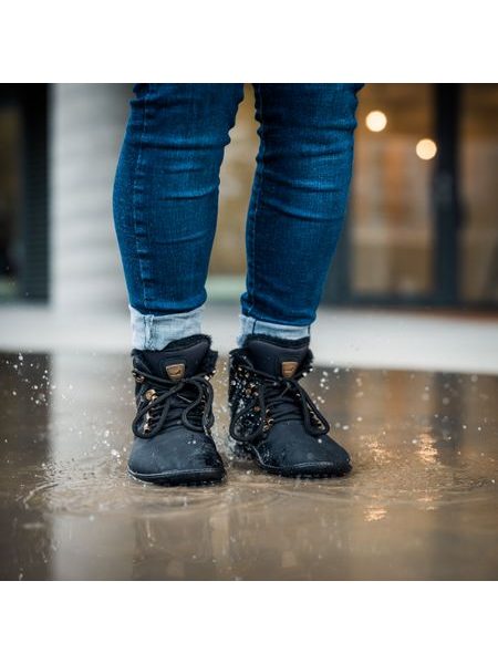 LEGUANO HUSKY Black 55LEGUANO HUSKY Black | Kotníčkové zateplené barefoot boty