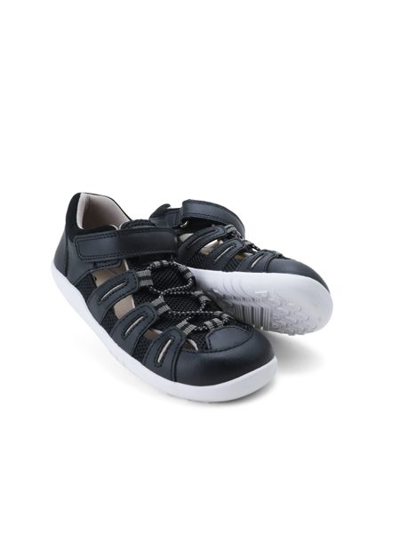 BOBUX SUMMIT Black Charcoal | Dětské barefoot sandály