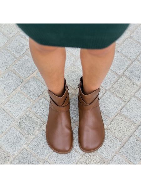 SHAPEN DIVINE Brown | Dámské barefoot kotníkové boty