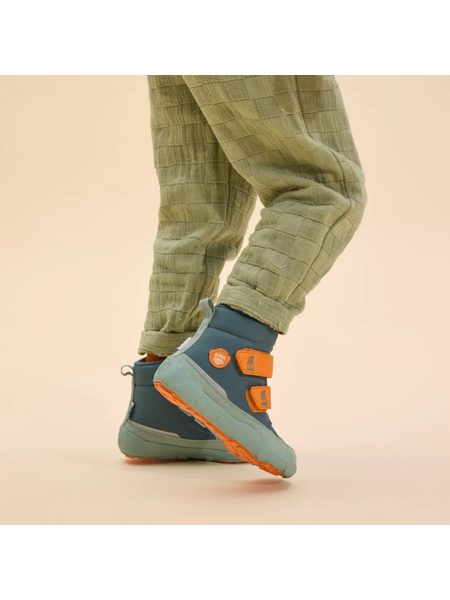 AFFENZAHN MIDBOOT VEGAN COMFY BUNNY Green | Dětské barefoot zateplené boty