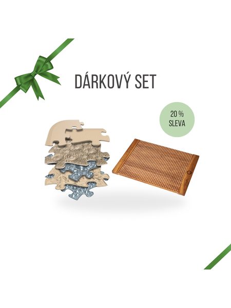 DÁRKOVÝ SET PROBUZENÍ NOHOU PRO CELOU RODINU Forestones masážný podložka Boardie a MUFFIK ortopedické podložkySPA