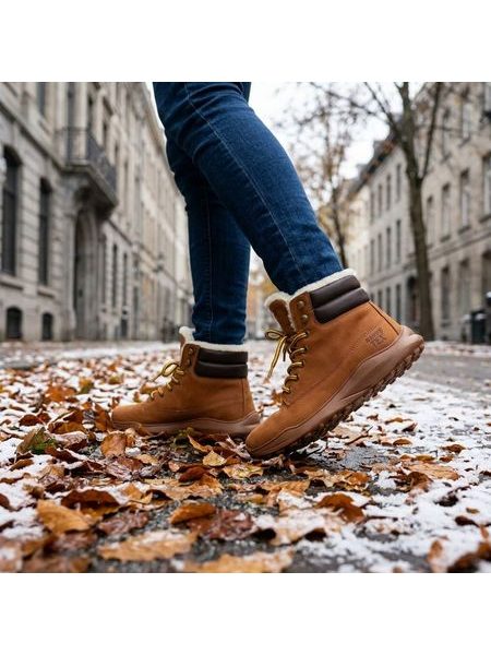 Dámské Barefoot Zateplené kotníkové boty RAYVE UTAH 3.0 koňakové