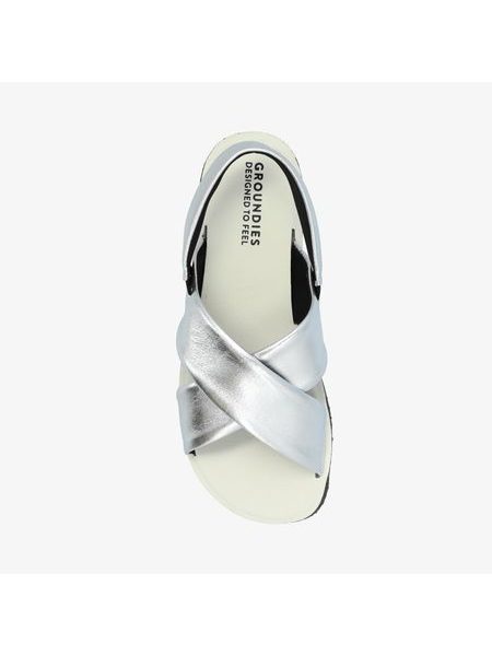 GROUNDIES® Verona Dámské Stříbrné | Dámské barefoot sandály
