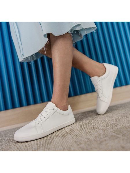 SHAPEN TENISKY FEELIN Uni White Leather | Barefoot tenisky