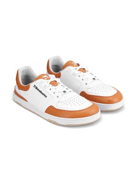 Barefoot sneakers voor dames en heren Barebarics Wave - wit-oranje