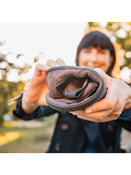 Barefoot Zateplené Chelsea GROUNDIES® CAMDEN Tmavě Hnědé
