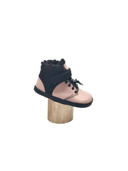 Dětské Barefoot Zimní boty PEGRES BF40 0.1 růžové