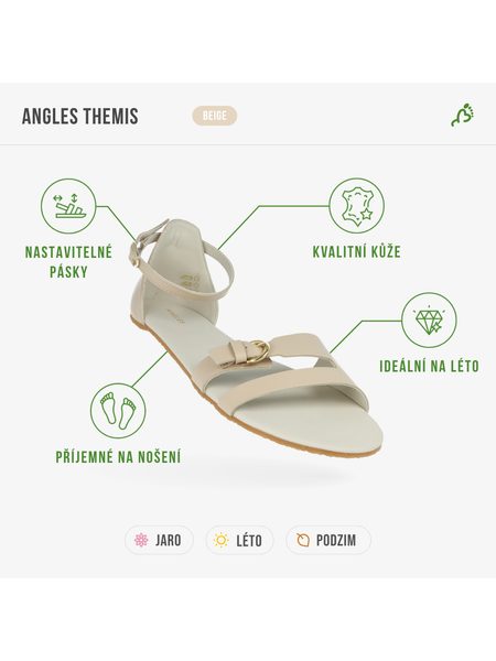 ANGLES THEMIS Beige | Dámské barefoot sandály