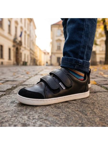 PEGRES CELOROČKY BF 59 Black | Dětské celoroční barefoot boty