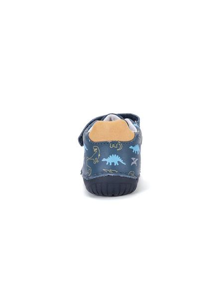 Dětské barefoot celoroční boty D.D.STEP S070-62594B modré dinosauři - pohled shora