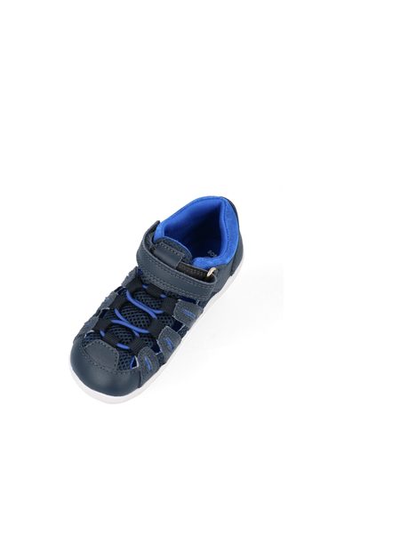 BOBUX SUMMIT Navy + Snorkel Blue | Dětské barefoot sandály