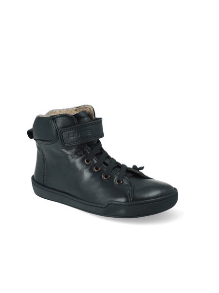 CRAVE WINFIELD Black | Dětské zimní zateplené barefoot boty 44