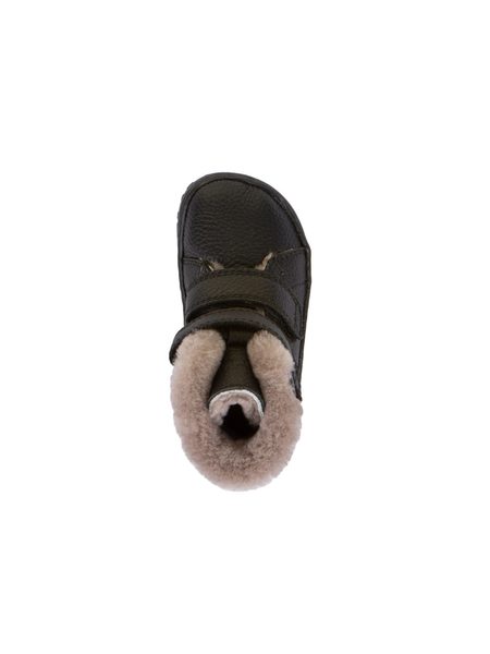 FRODDO KOTNÍKOVÉ ZIMNÍ FURRY BOOT Black | Dětské zimní zateplené barefoot boty