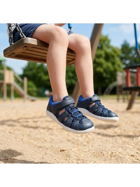 BOBUX SUMMIT Navy + Snorkel Blue | Dětské barefoot sandály