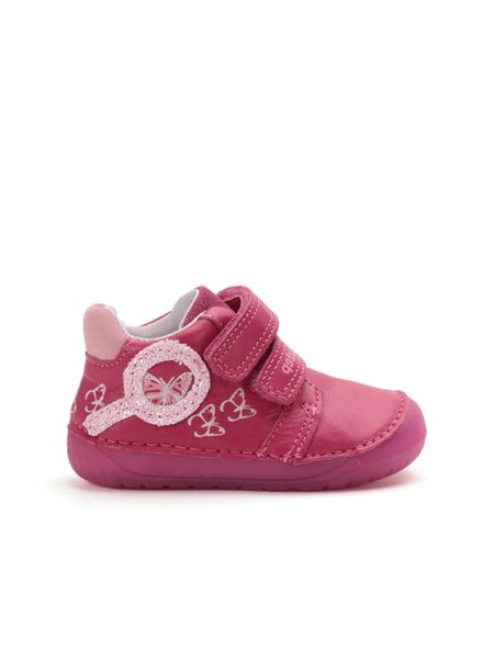 Dětské barefoot tenisky D.D.STEP S070-52838A Dark Pink motýlci růžové