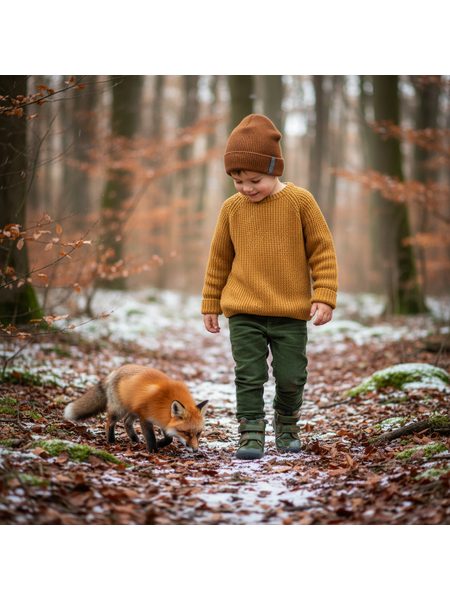 D.D.STEP W070-52893A Emerald | Dětské zimní zateplené barefoot boty