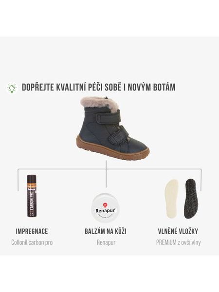 FRODDO KOTNÍKOVÉ ZIMNÍ FURRY BOOT Dark Blue