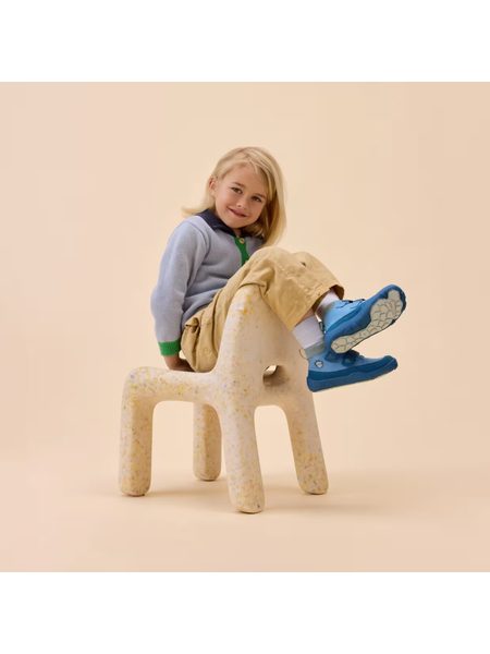 AFFENZAHN LOWBOOT LEATHER FRIENDY SHARK Blue | Dětské celoroční barefoot boty