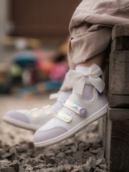 Ténis barefoot de criança Be Lenka Energise Kids branco e iridescente