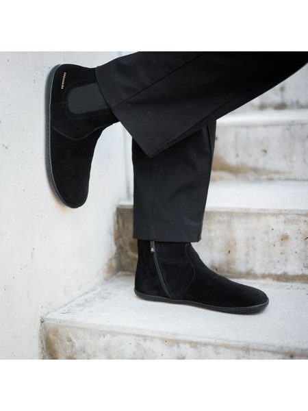 Barefoot Zateplené Chelsea GROUNDIES® CAMDEN MID Černé