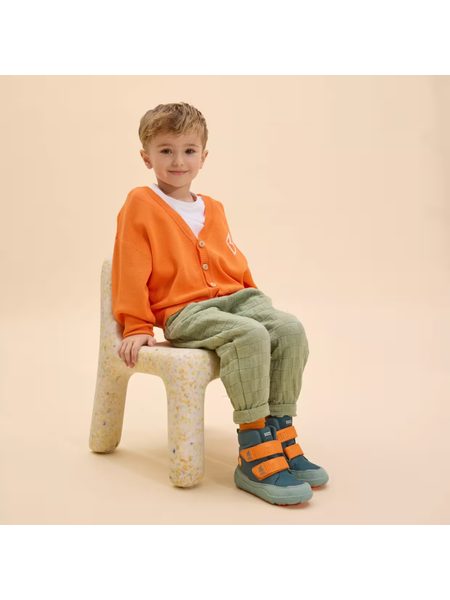 AFFENZAHN MIDBOOT VEGAN COMFY BUNNY Green | Dětské barefoot zateplené boty