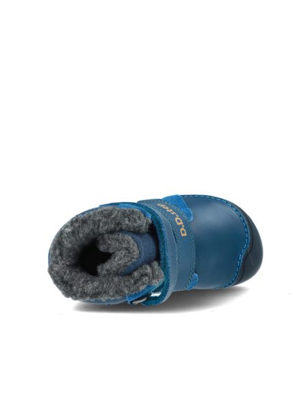 D.D.STEP W073-52306B Modrá | Dětské zimní zateplené barefoot boty