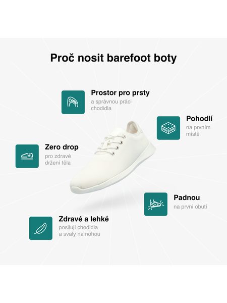 Barefoot Tenisky GROUNDIES® Balance 2.0 Bílé