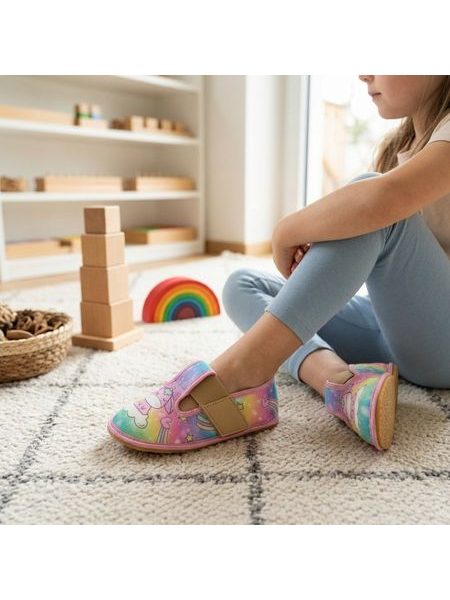 Kinder Barefoot Pantoffels RAYVE SLIPPERS ELASTIC Unicorn