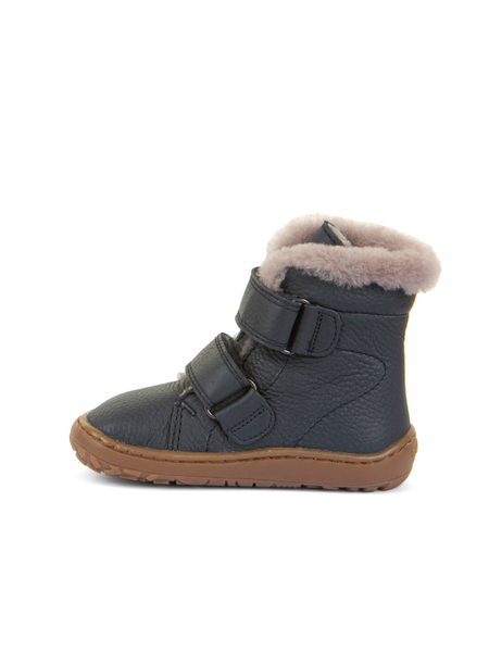 FRODDO KOTNÍKOVÉ ZIMNÍ FURRY BOOT Dark Blue | Dětské zimní zateplené barefoot boty