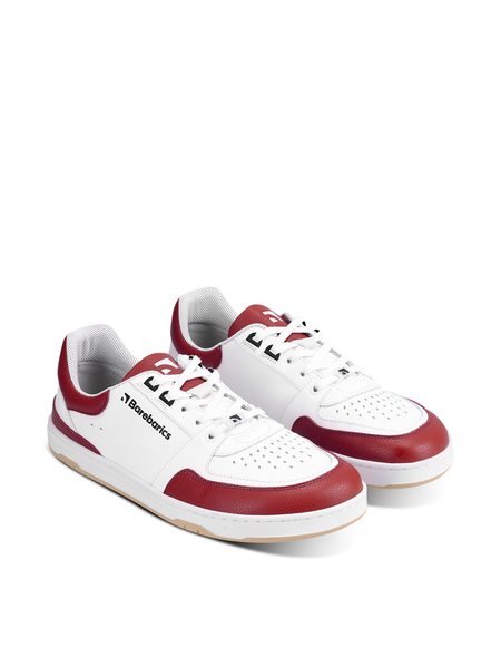 Ténis barefoot Barebarics Wave branco e vermelho carmim