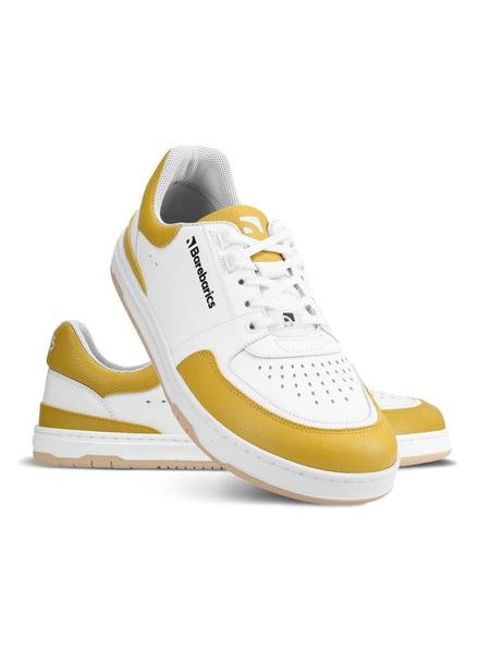Barefoot sneakers voor dames en heren Barebarics Wave - wit en zongeel