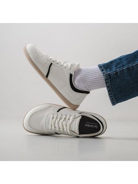Adidași barefoot Be Lenka Echo alb și negru vegan