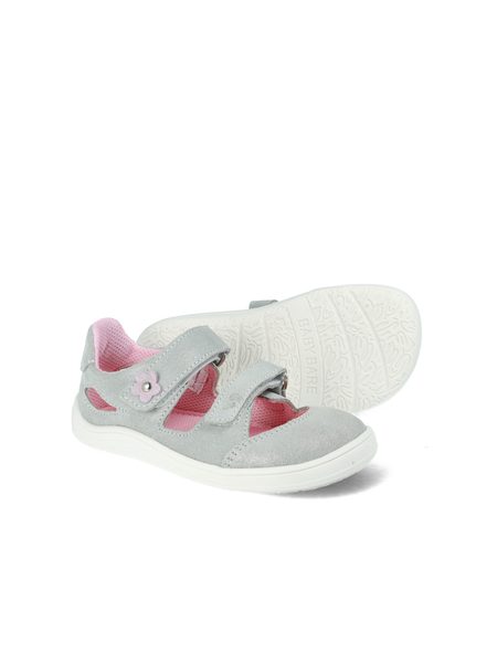 BABY BARE SANDÁLKY FEBO JOY Grey Pink | Dětské barefoot sandály
