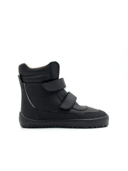 BEDA ZIMNÍ BFN 170070/W/MK/SO PLAYFUL JUST Black | Dětské zimní zateplené barefoot boty