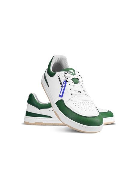 Ténis barefoot Barebarics Wave branco e verde-escuro