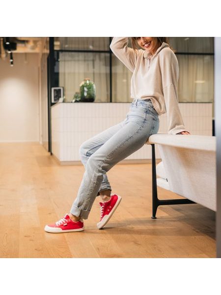 Barfußsneaker Be Lenka Rebound - Rot und Weiß