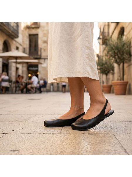 Dámské Barefoot Sandály GROUNDIES® Arc Černé
