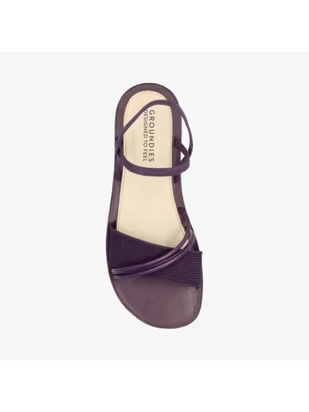 Dámské Barefoot Sandály GROUNDIES® Corfu Tmavě Švestkové